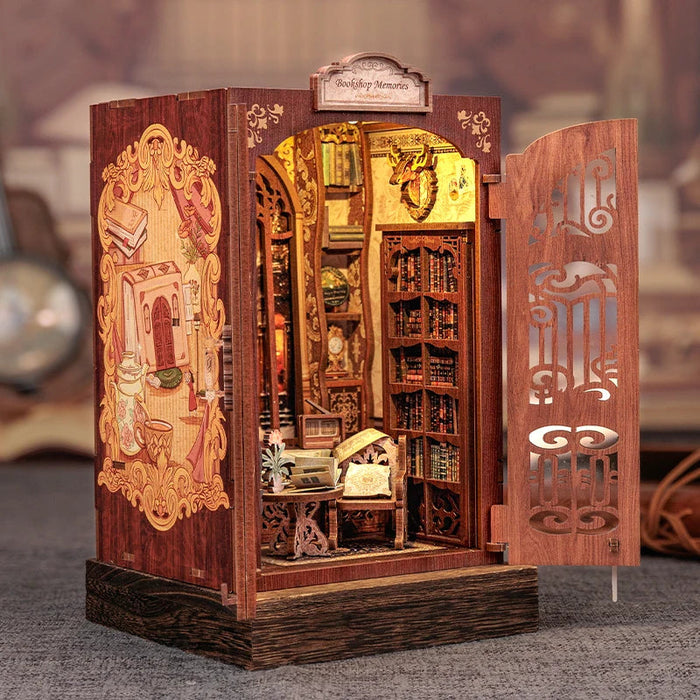 Miniature Wizardi Roombox Kit - Bookshop Memories Dollhouse Kit