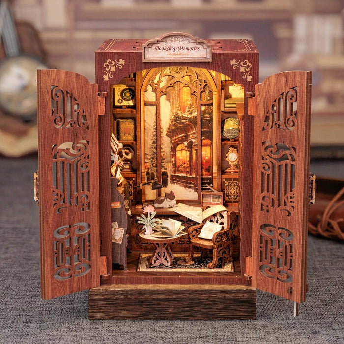 Miniature Wizardi Roombox Kit - Bookshop Memories Dollhouse Kit