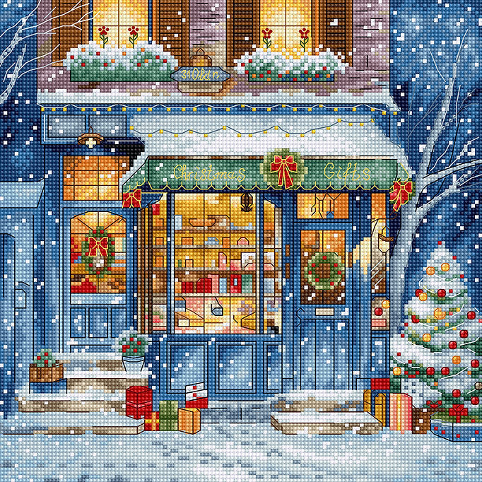 Christmas Gifts Shop L8109 Counted Cross Stitch Kit