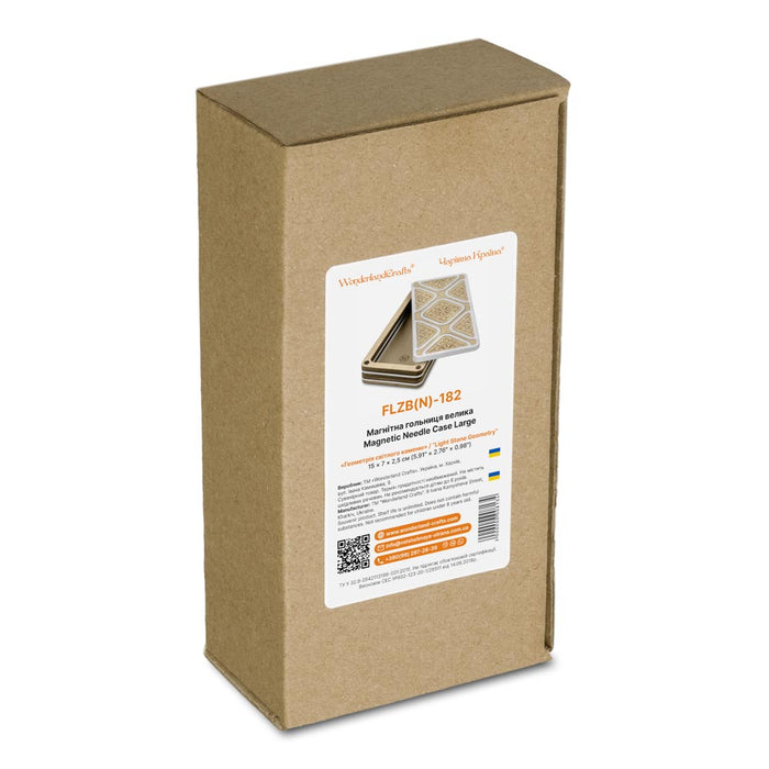 Magnetic Needle Case Large Light Stone Geometry FLZB(N)-182