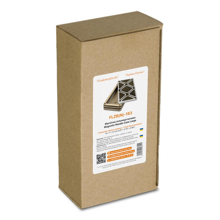 Magnetic Needle Case Large Dark Stone Geometry FLZB(N)-183