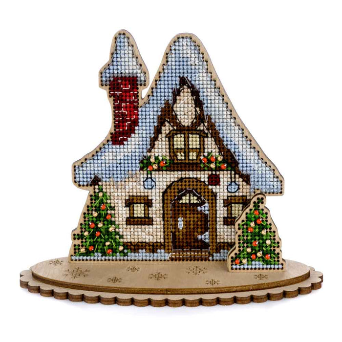 Cross-stitch kits on wood FLW-047