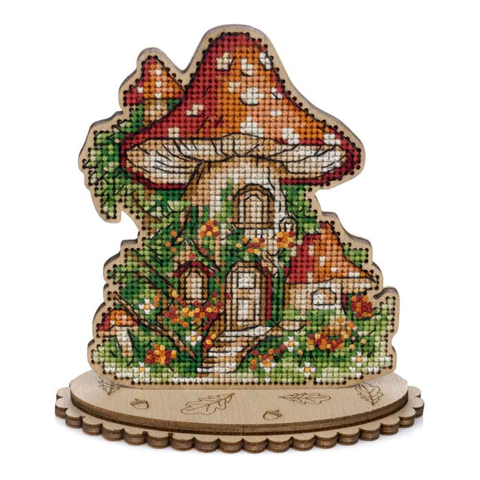 Cross-stitch kits on wood FLW-051