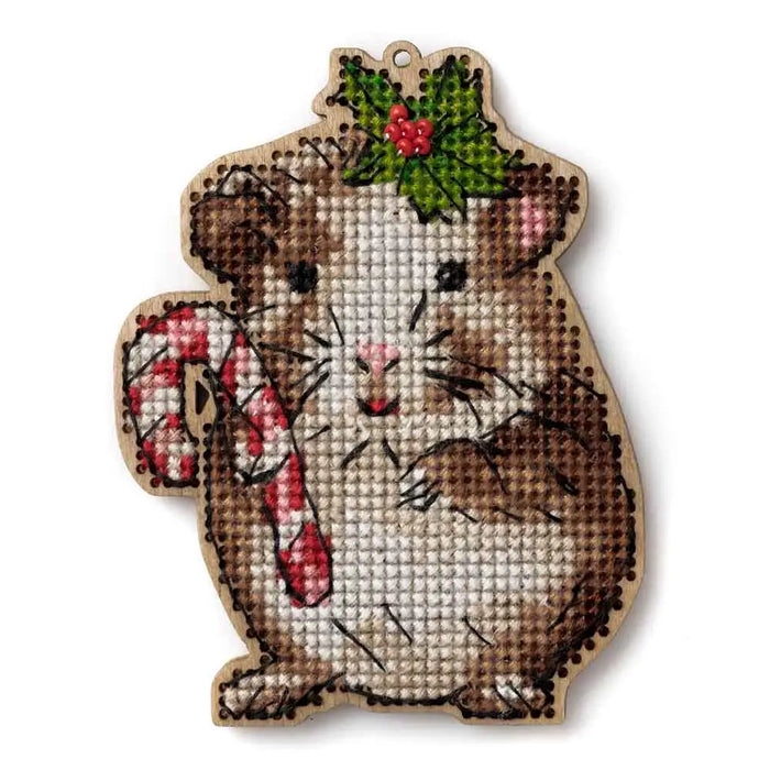 Cross-stitch kits on wood FLW-056