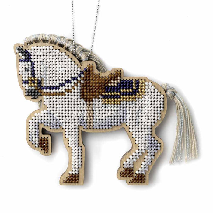 Wooden Bead Embroidery Kit Forest Stallion (Double-Sided) FLK-594