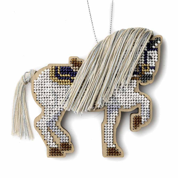 Wooden Bead Embroidery Kit Forest Stallion (Double-Sided) FLK-594