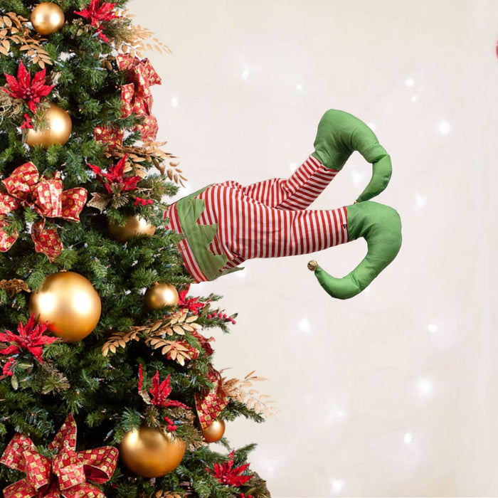 Animated Elf Legs Kickers. Christmas Decor F07M4-30-W232B