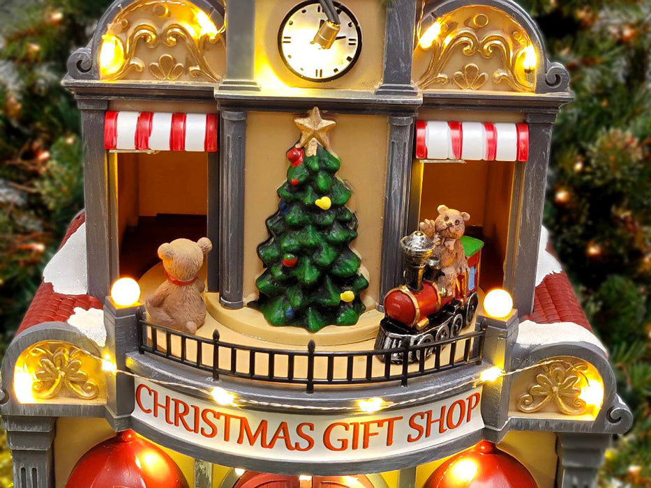 Christmas Village. Christmas Gift Shop with LED Lights F07M4-22-Y316