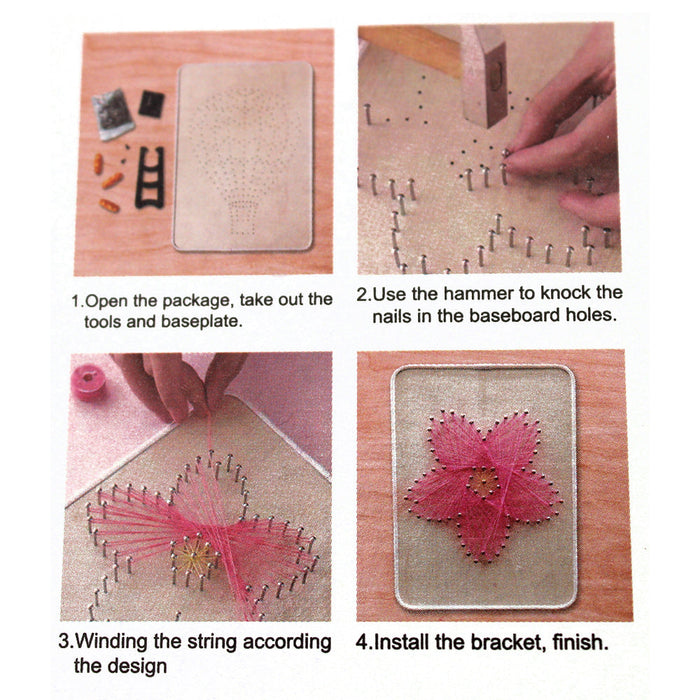 String Art DIY Kit - Basketball. Wizardi Craft Kit F07-M12-4-DHBB28026