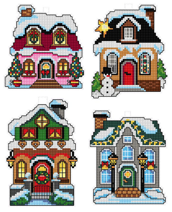 "Winter Houses" 112CS Counted Cross-Stitch Kit