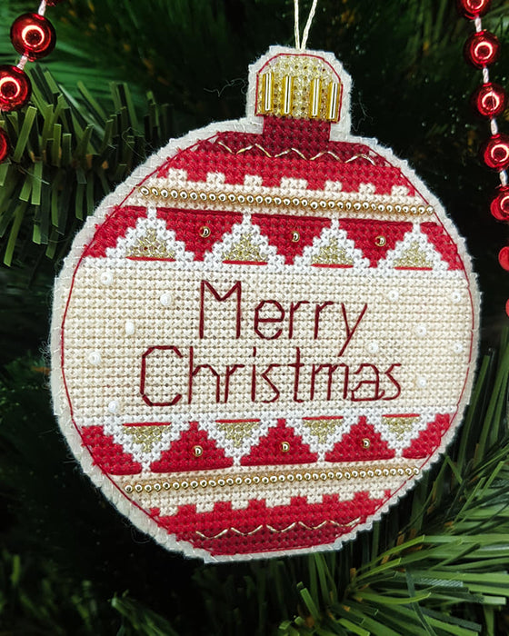 Christmas tree toy cross-stitch kit T-08C Set of pictures "Merry Christmas"