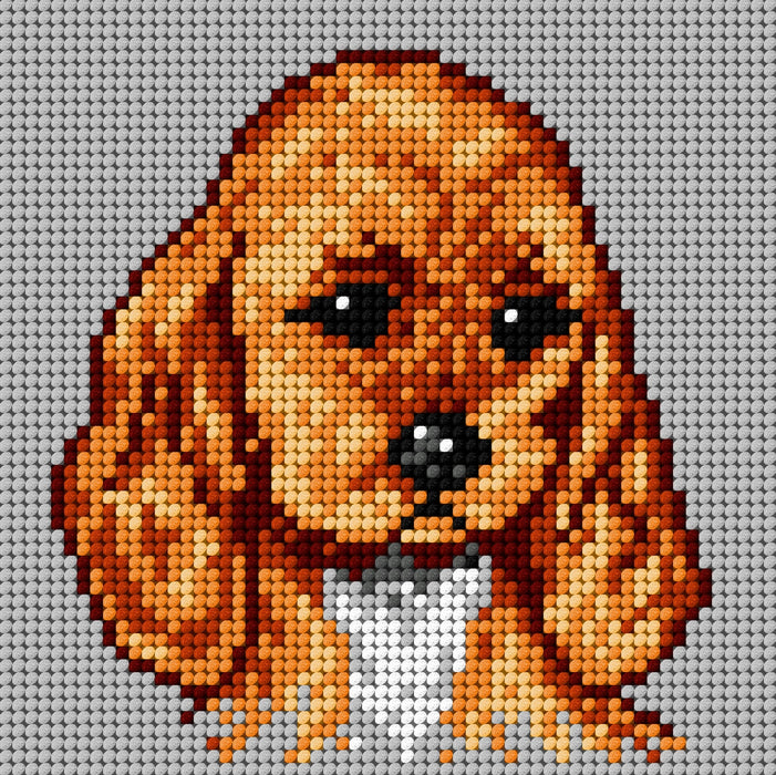 Gobelin canvas for halfstitch without yarn Small  Spaniel 1469D