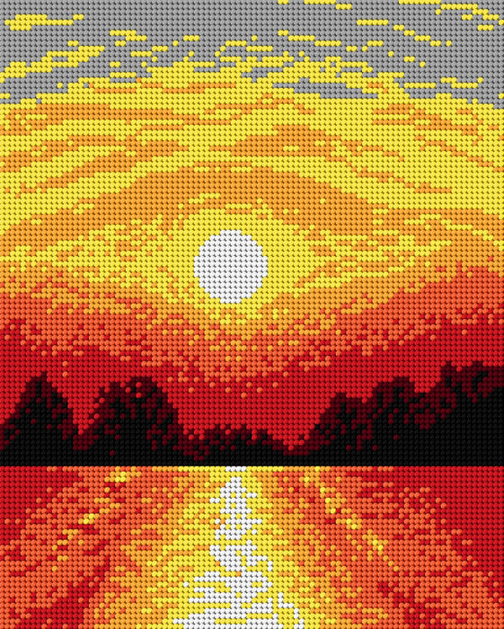 Gobelin canvas for halfstitch without yarn Sunset 1529H