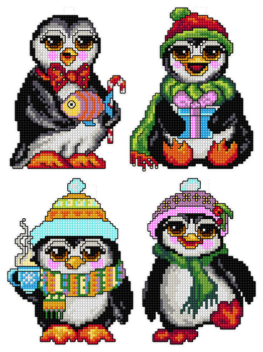Christmas penguins 157CS Counted Cross-Stitch Kit