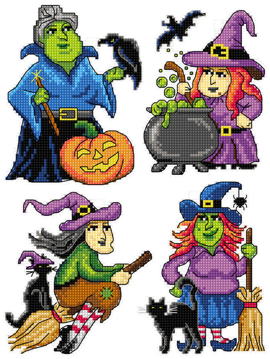 Halloween witches 160CS Counted Cross-Stitch Kit