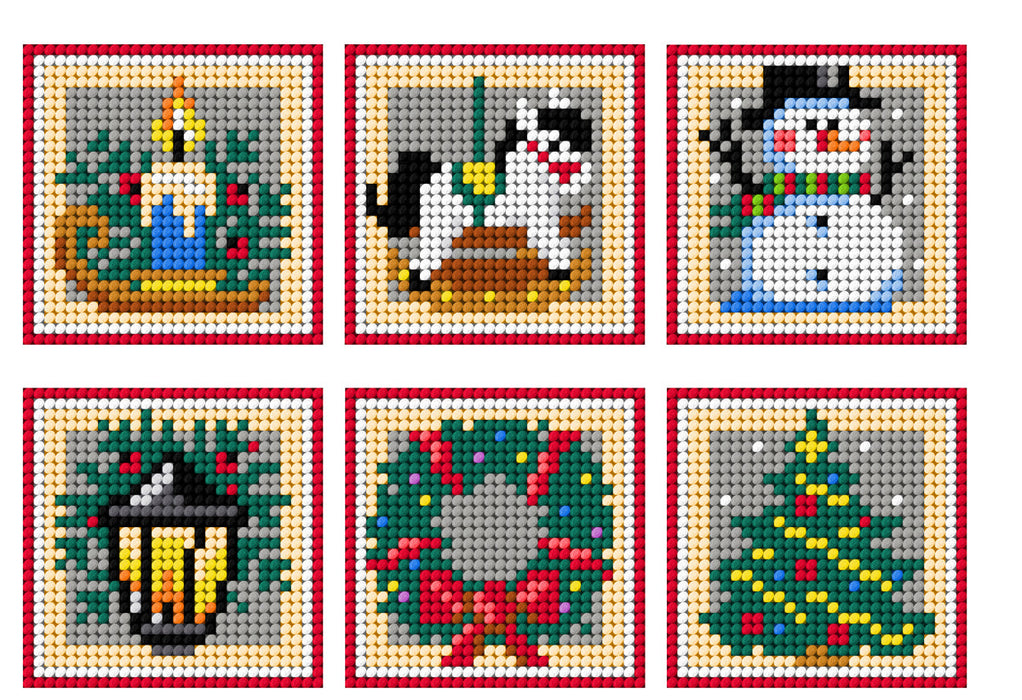 Christmas coasters 161CS Counted Cross-Stitch Kit