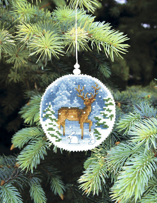 Christmas tree toy cross-stitch kit T-16C Set of pictures "Winter evening"