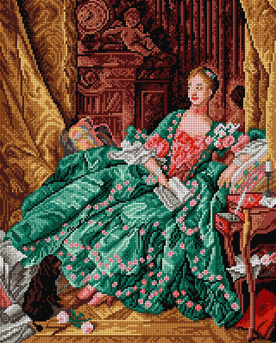 Madame de Pompadour 1807M Needlepoint canvas for halfstitch without yarn