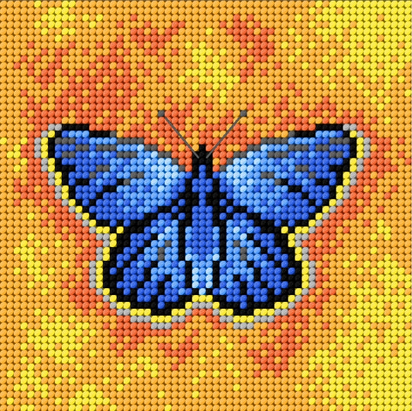 Gobelin canvas for halfstitch without yarn Peacock Butterfly