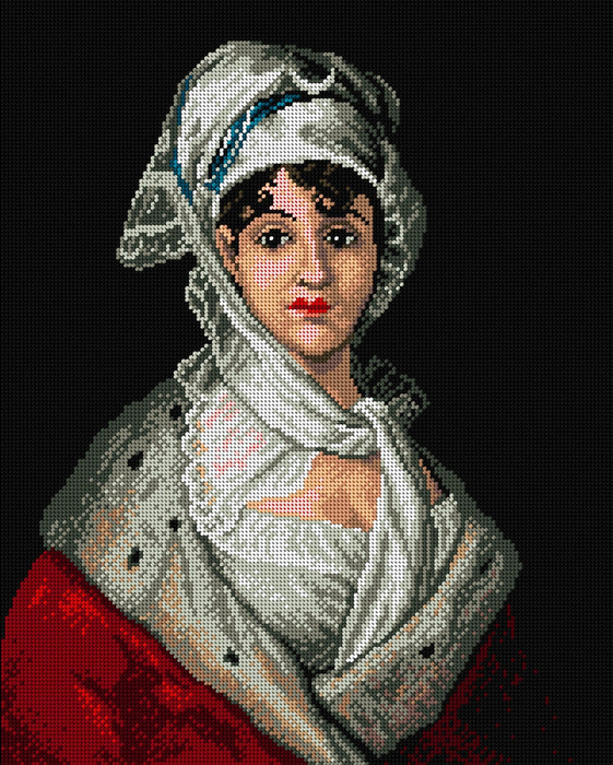 Antonia Zarate 1898M Needlepoint canvas for halfstitch without yarn
