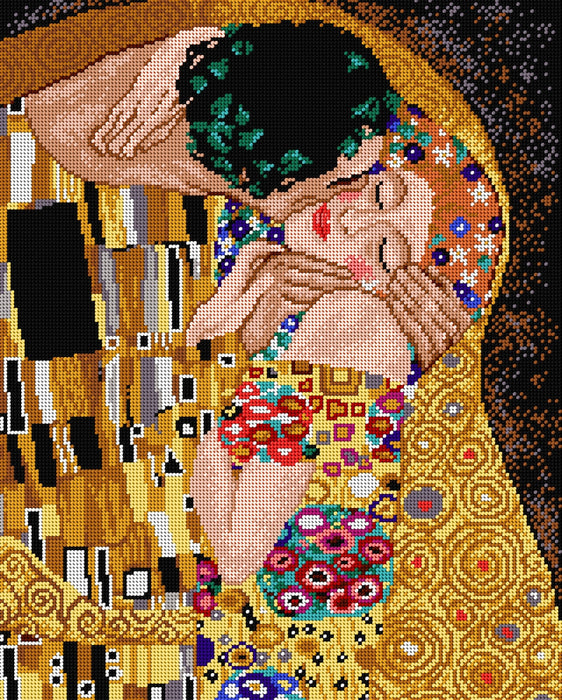 Gobelin canvas for halfstitch without yarn after Gustav Klimt - The Kiss 2082M