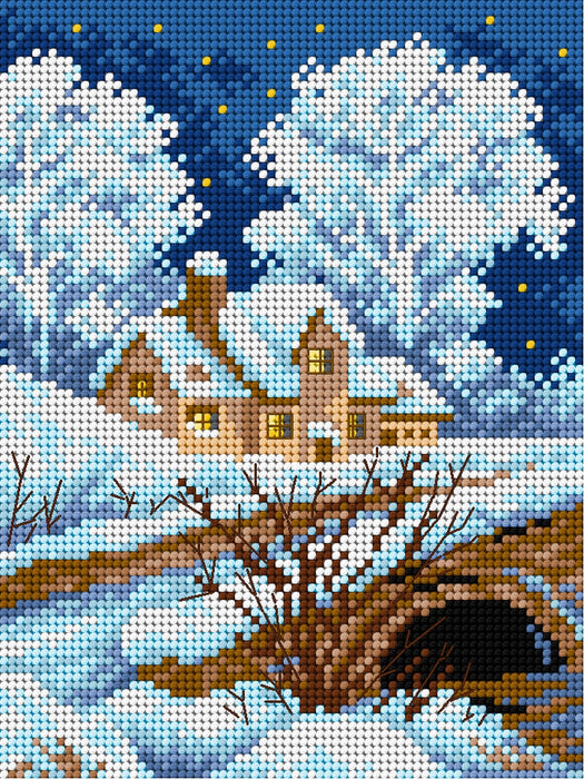 Gobelin canvas for halfstitch without yarn Winter Landscape 2167F