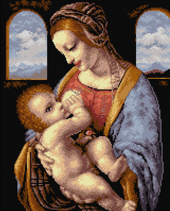 Gobelin canvas for halfstitch without yarn after Leonardo Da Vinci - Madonna Litta 2210M