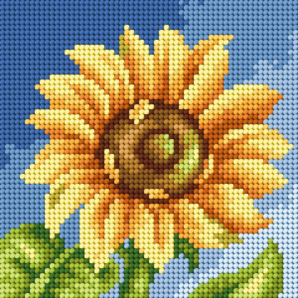 Gobelin canvas for halfstitch without yarn Sunflower