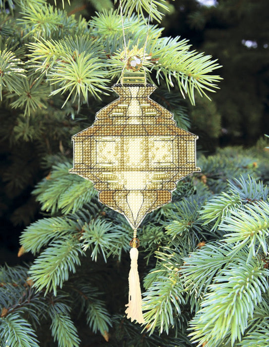 Christmas tree toy cross-stitch kit T-25C Set of pictures "Colorful lanterns"
