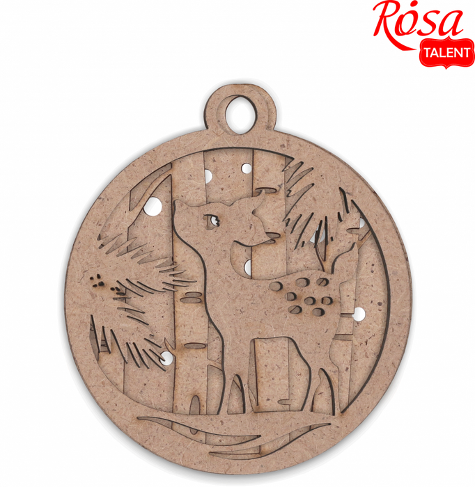 Winter Story 4 - set of bases for decoration on fiberboard. 9x8cm. 3pcs by Rosa Talent