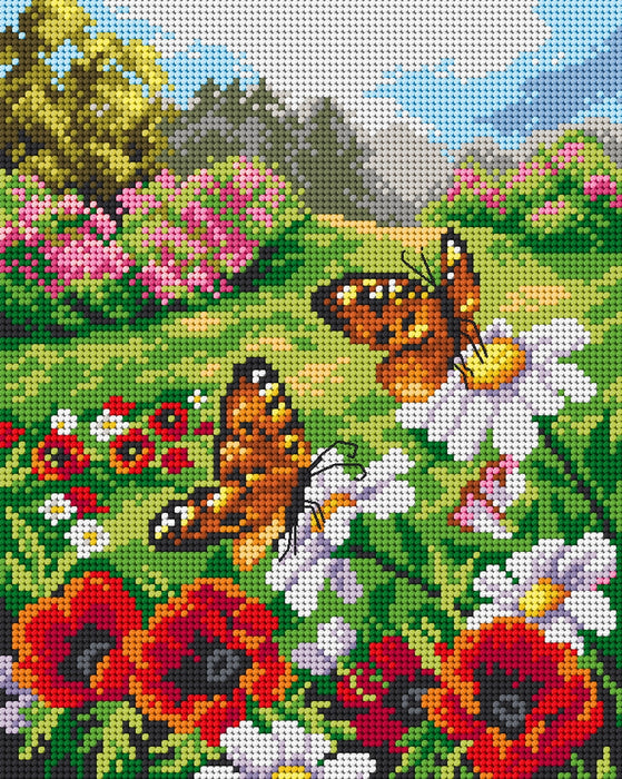 Gobelin canvas for halfstitch without yarn Butterflies in the Meadow 2628H
