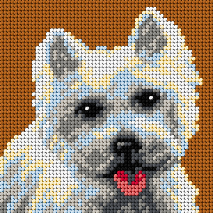 Gobelin canvas for halfstitch without yarn West Highland White Terrier 2722D