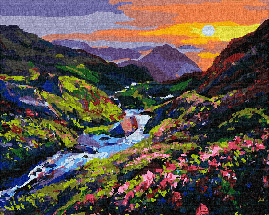 Painting by Numbers kit Sunrise in the mountains KHO2887