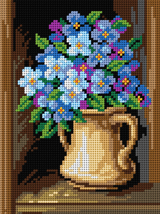 Gobelin canvas for halfstitch without yarn Bouquet of Flowers 2909F