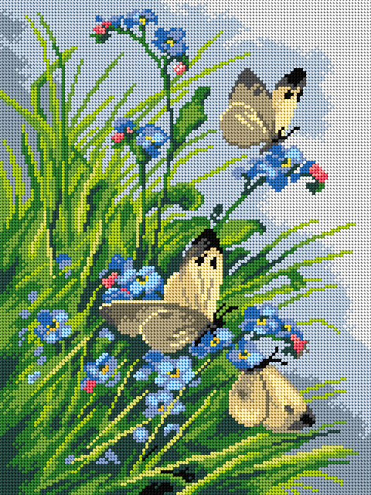 Gobelin canvas for halfstitch without yarn after Catherine Klein - Butterflies 3378J