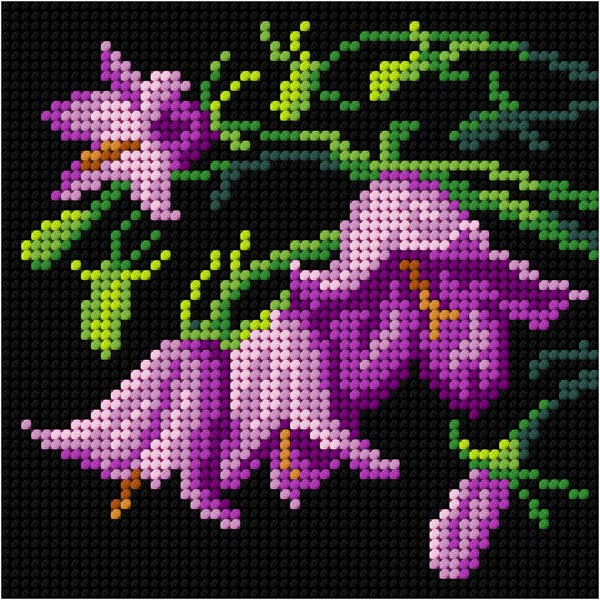 Gobelin canvas for halfstitch without yarn Rose