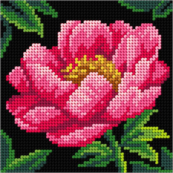 Gobelin canvas for halfstitch without yarn Flowers Bells