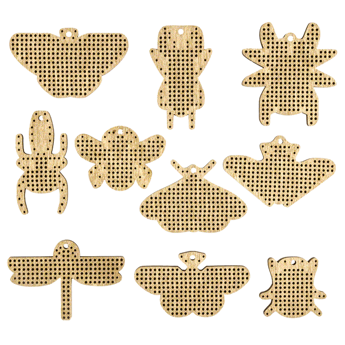 Set of blanks for embroidery on wood FLSW-012