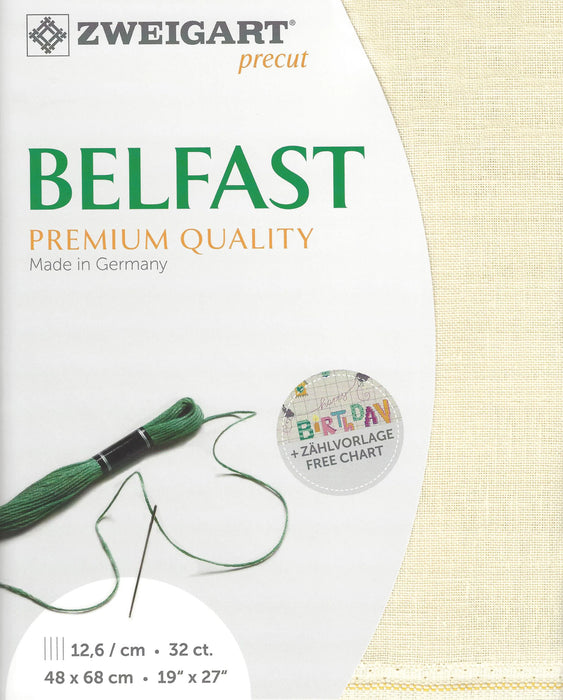 Precut Zweigart Belfast 3609/222 Cream