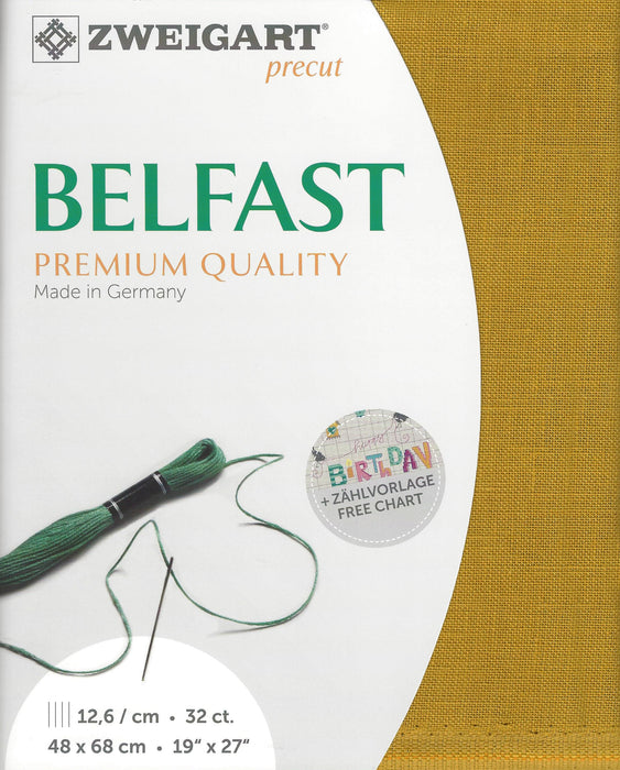 Precut Zweigart Belfast 32 count Curry 3609/3008