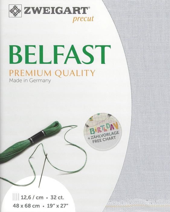 Precut Zweigart Belfast 3609/705 Pearl Gray
