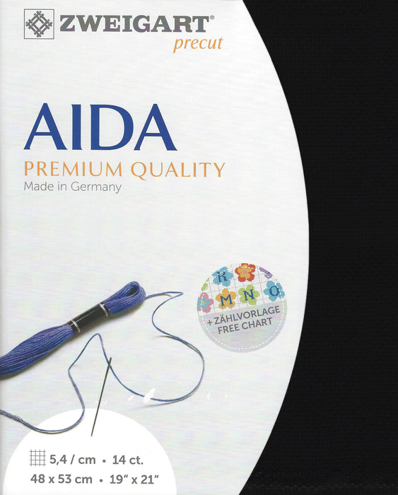 Precut Zweigart Stern-Aida 14 count Black 3706/720