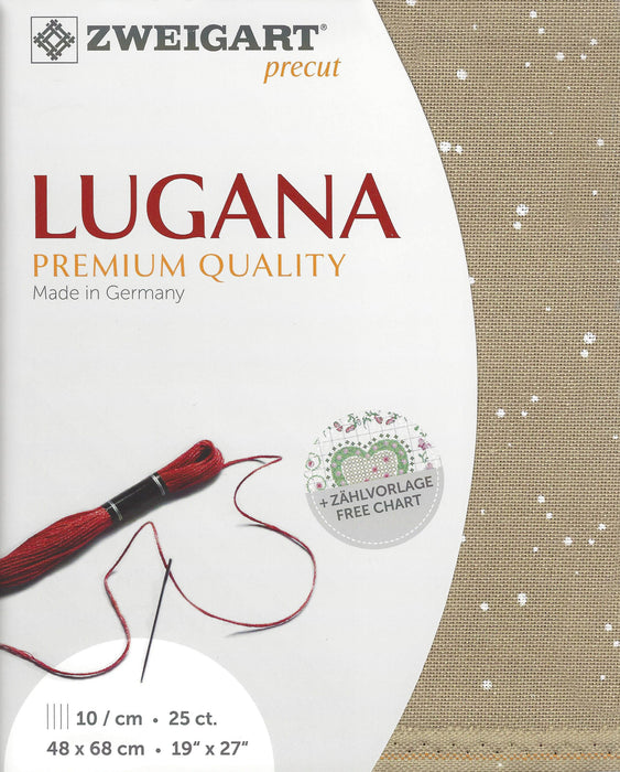 Precut Zweigart Lugana Splash 25 count Splash 3835/7449