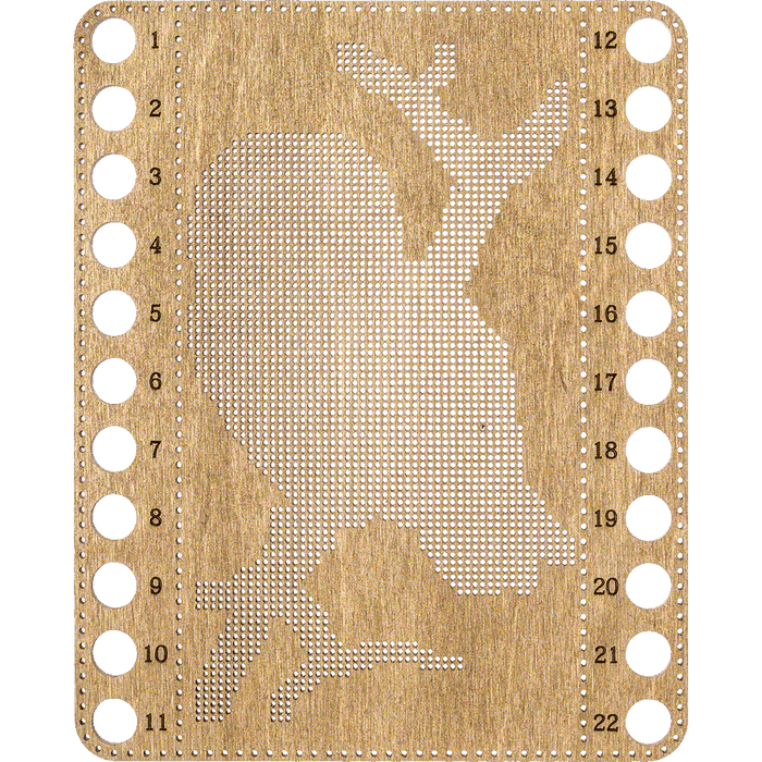 Blank for embroidery with thread on wood FLHW-016