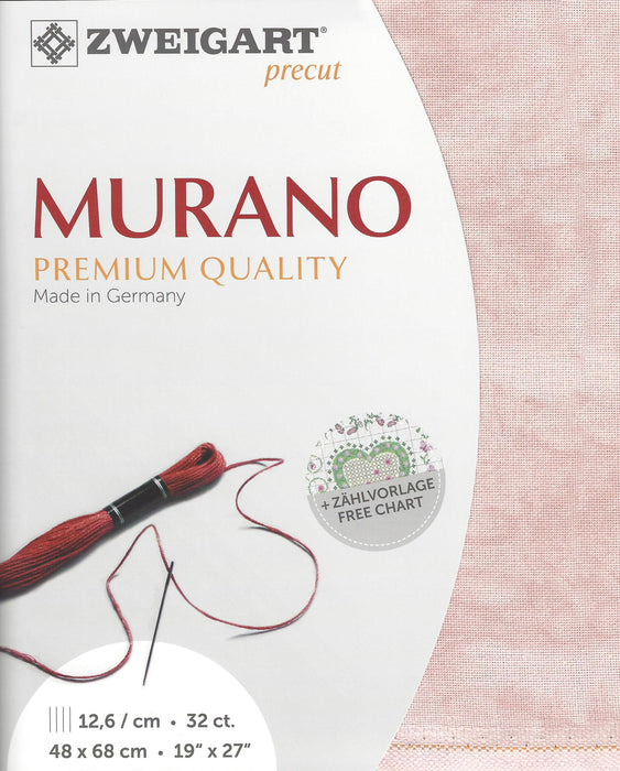 Precut Zweigart Murano Vintage 32 count Vintage Pink Marble 3984/4269