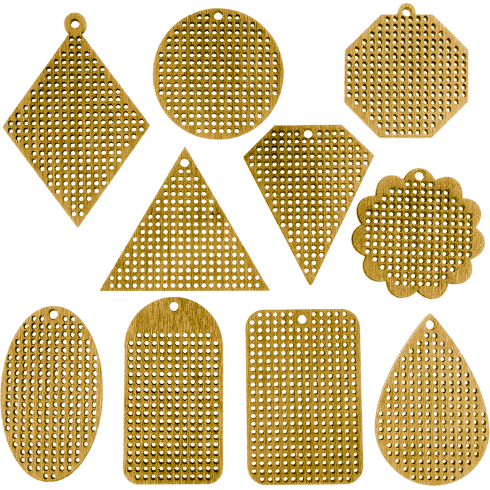 Set of blanks for embroidery on wood FLSW-004