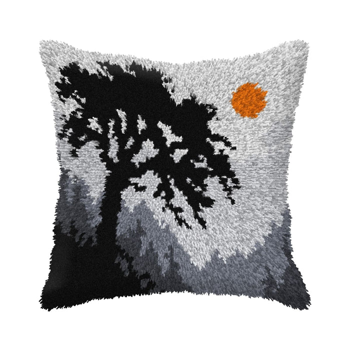 Latch hook cushion kit "Landscape at night" 4128