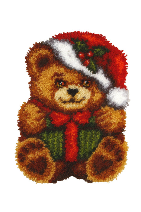 Latch hook cushion kit "Christmas Teddy" 4142