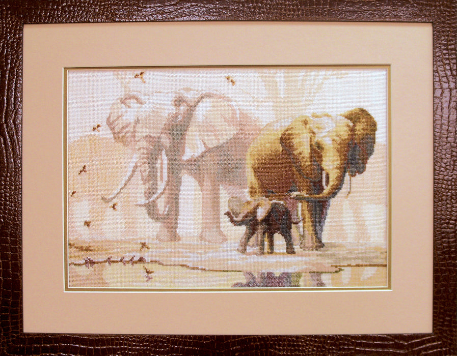 Cross-stitch kit No475C "Elephants"