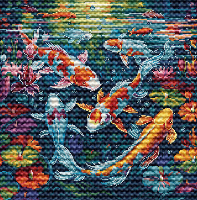 The Aquarium BU5030L Counted Cross-Stitch Kit